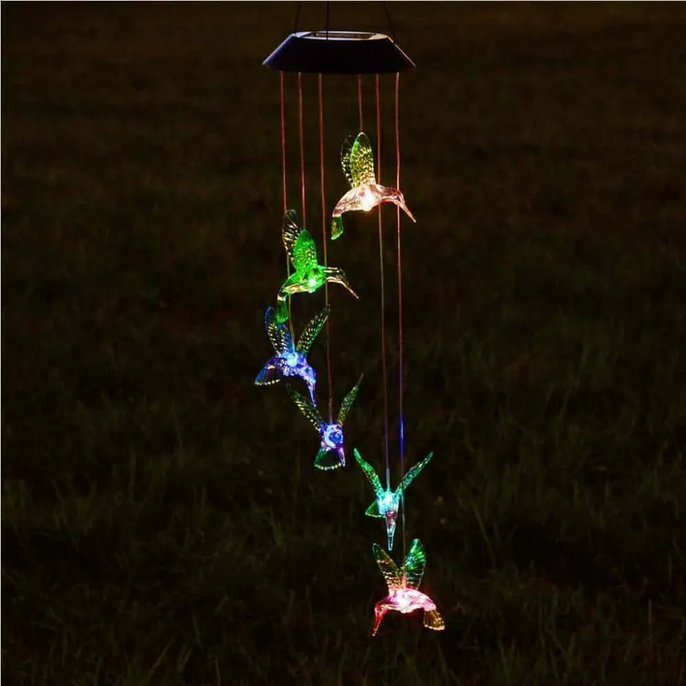 Color Changing Solar LED Humingbird